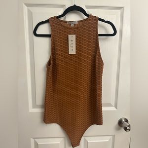 Brown textured bodysuit